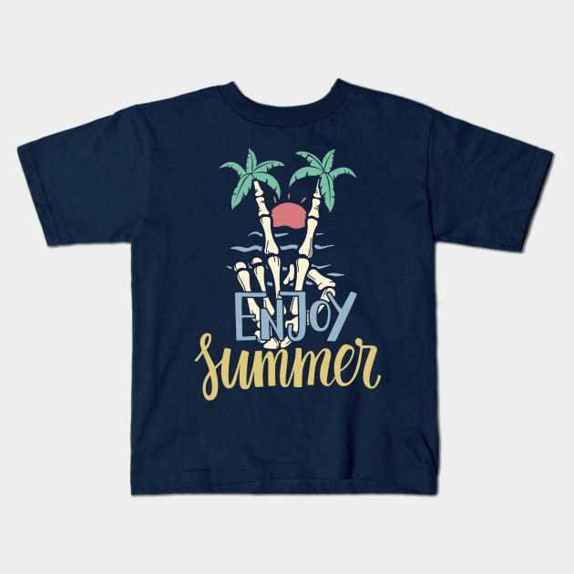 Enjoy Summer Kids T-Shirt by Etopix